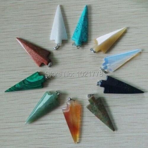 Wholesale 10pcs/lot New fashion hot sale Natural multicolor Gems Stones High Quality Charms Pendants jewelry free shipping