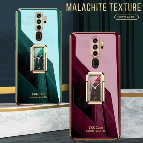 GKK Original Case For OPPO A5 A9 2020 A11 A11X Luxury Plating Pattern Protection With Ring Stand For OPPO Reno 2 2Z Case Cover