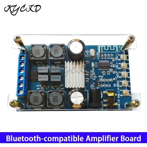 Digital Bluetooth-compatible Amplifier Board 50W*2 2.0 Channel Stereo Audio AMP with Acrylic Shell For Car Speaker Home Theatre