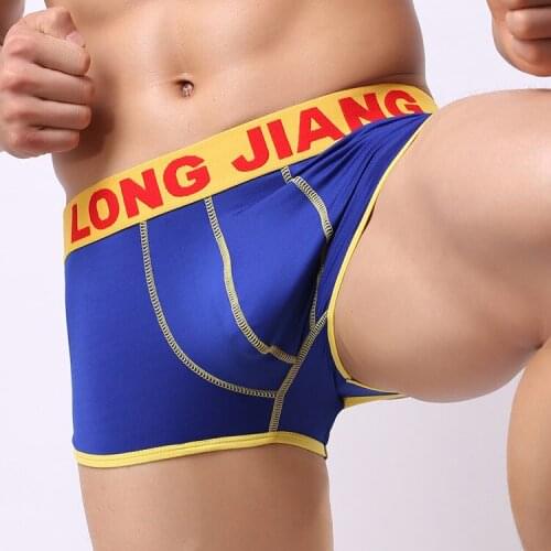 Sexy Men Underwear Cotton Boxers Shorts Cuecas Mid-rise U Convex Pouch Underpants ropa interior hombre Cueca calzoncillos S-L