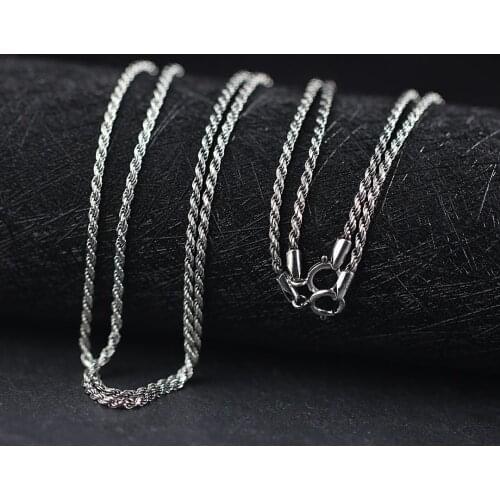 Silver, S925, pure silver jewelry, Thai silver, pure hand, ladys twist necklace