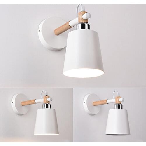 Modern Home Bedroom Bedside Nordic Log Color Wall Lamp Simple Led Light Macaron Living Room Corridor Lamp Aisle Bed Lighting