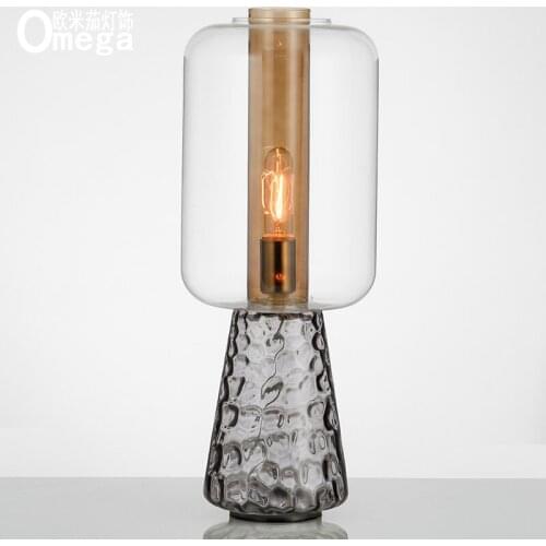 Nordic modern glass table lamp living room bedroom bedside study decoration designer model room showroom table lamp
