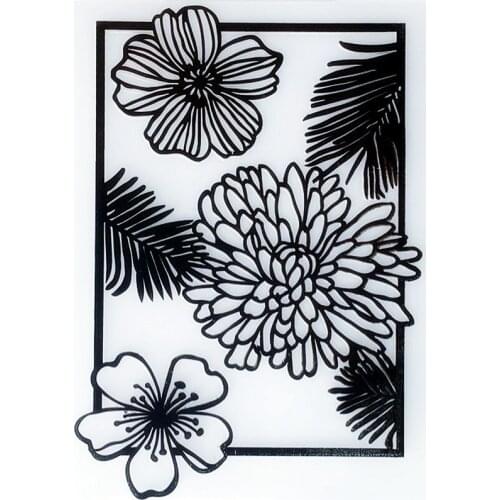 YLEF111 Flower Plastic Embossing Folder For Scrapbook Stencils DIY Photo Album Cards Making Decoration Scrapbooking Tools New