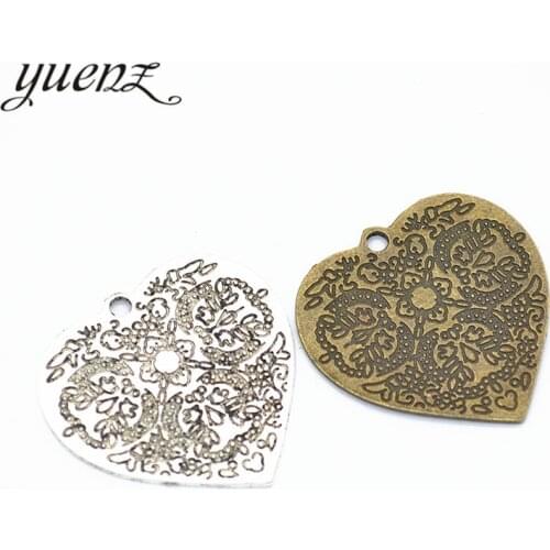 YuenZ 3pcs Hearts Charms Pendant Fit necklace Jewelry Making DIY Jewelry Findings 36*36mm A66