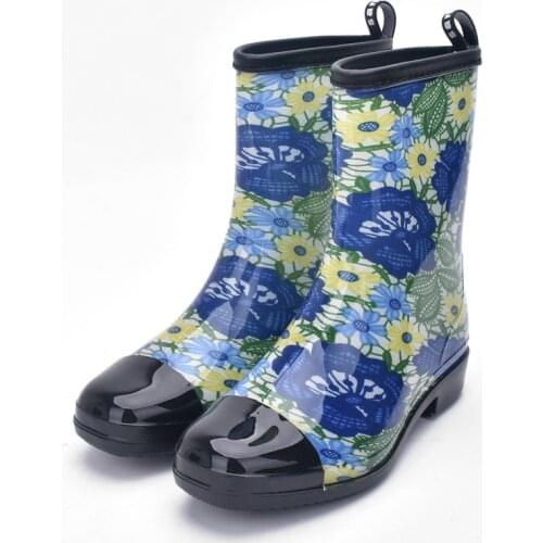 Women Boots Rubber Rainboots Winter Transparent Candy Color Girls Water Shoes Overshoes Non-slip Woman Ankle Boots Lady Galoshes