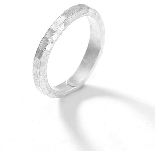 Simple Personality Ring For Women Girl Real 925 Sterling Silver Adjustable Ring Fine Jewelry Accessories Wedding Gift 2019