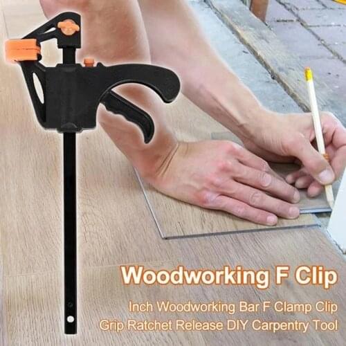 1PC 910mm Wood Working Bar F Clamp Clamps Grip Ratchet Quick Release Fixed Home Tools Household F Shape Wood Working Clamp