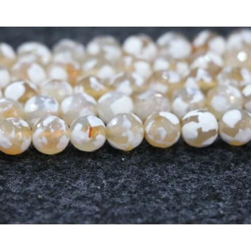 10mm 38pcs/lot, TOP Quality ! Beige Handmade Loose Spacer Round Stone Beads Bracelet DIY Jewelry Making