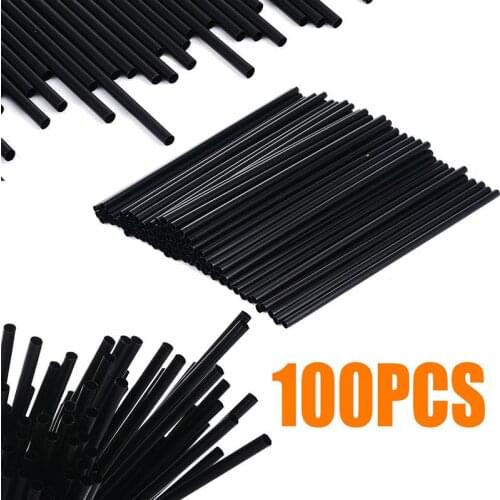 100pcs/lot 21*0.6cm Black Cocktail Straws Plastic Drinking Straw DIY Party Straw for Home Birthday Wedding Party Supplies