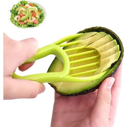3 In 1 Avocado Slicer Shea Corer Butter Fruit Peeler Cutter Kitchen Vegetable Tools Kitchen Gadgets Pulp Separator Plastic Knife