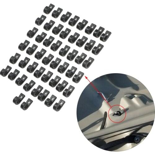 50pcs Nylon Bungee Lashing Shock Cord J Hooks Tie Down Hook for Kayaks Canoes Boats