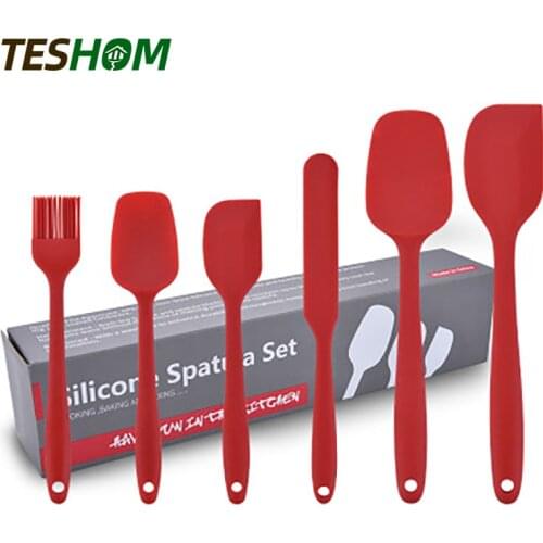 6PCS Baking Tool Set Silicone Kitchen Tools Spatula Brush Set Kitchenware Cooking Non-stick Gadgets Turner Cooking Utensils Sets