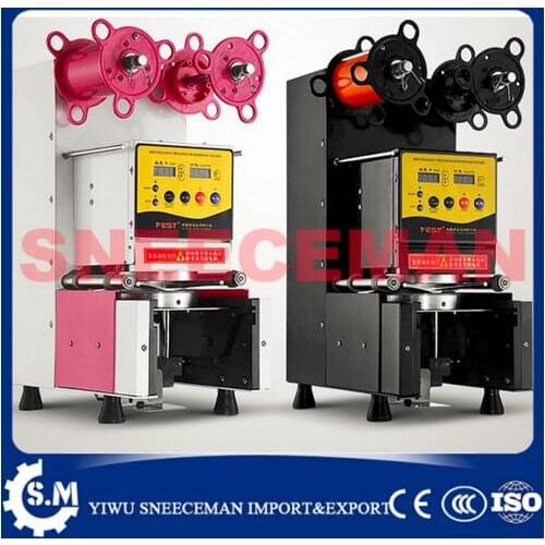 95mm Automatic soy milk Beverage sealing Machine cups sealing machine for sale