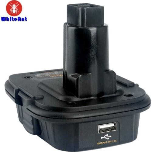 Battery Adapter With USB Port For DeWalt 20V Li-Ion Battery Convert To For Dewalt Tools 18V Ni/CD NiMh Battery DE9039 DE9095