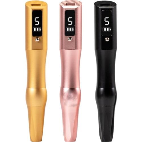 Wireless PMU Machine Permanent Makeup Eyebrow 5 Gears Tattoo Machine Pen Gun Digital Microblading Eyeliner Lip Cartridge Needles