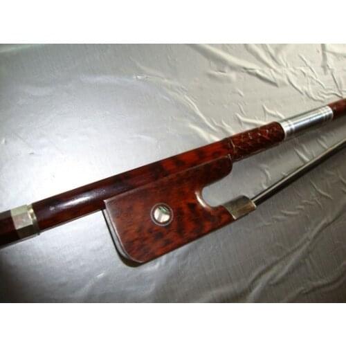 French bass bow serpentine pattern wood advanced materials black and white ponytail