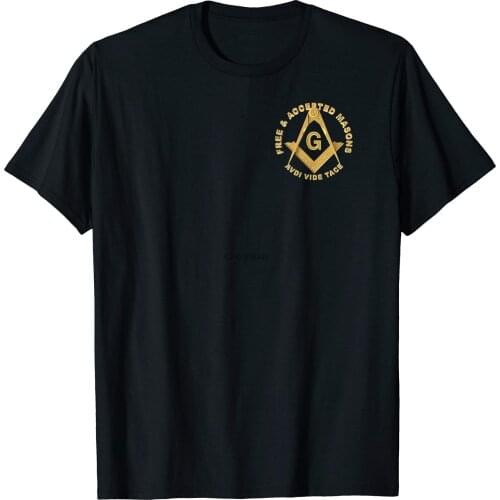 Masonic F &amp AM Masons Square &amp Compass Freemason T-Shirt
