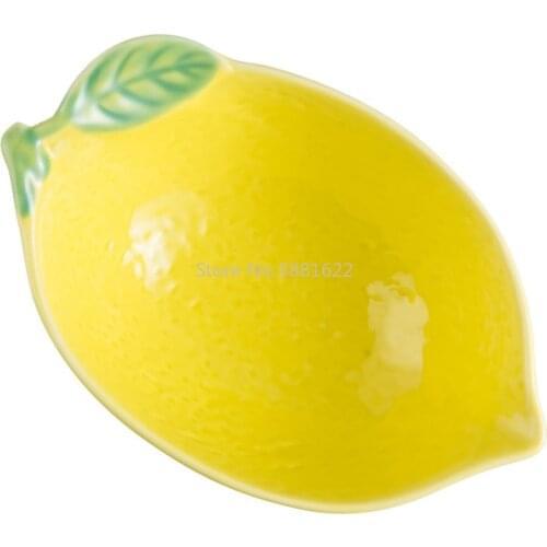 Lemon Plate Net Red Plate Home Cute Plate Ceramic Creative Tableware Dessert Plate Breakfast Plate LB032005 Avocado Dish/set