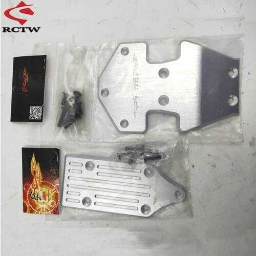 Metal Rear & Front Skid Plate Chassis Proteciton Armor Set for 1/5 GTB Racing Losi 5ive T Rofun Rovan LT KM X2 Rc Car Parts