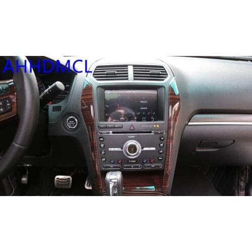 Car Interior Mouldings Modification Decorative Trim Frame Interior Sequins Bright Wooden Color For Ford Explorer 2016 2017 2018
