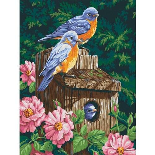 Bird Animal DIY Embroidery Cross Stitch 11CT Kits Craft Needlework Set Cotton Thread Printed Canvas Home Decoration Design