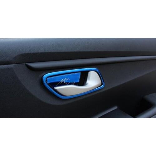 For Kia Rio 4 X-Line 2017 2018 Inner door pull cover interior bowl circle car-styling Interior Mouldings Accessories part