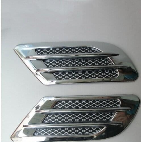 Car Side Air Flow Vent Hole Cover Fender Intake Grille Duct Decoration Sticker
