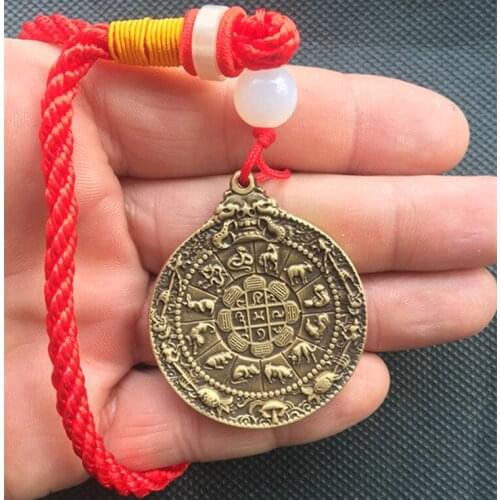 Pure copper, nine palace Bagua pendant, handicrafts collection