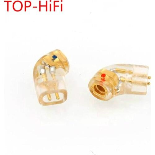 TOP-HiFi pair Gold Plated QDC Headphone Plug for QDC Male to MMCX 0.78mm Female Converter Adapter