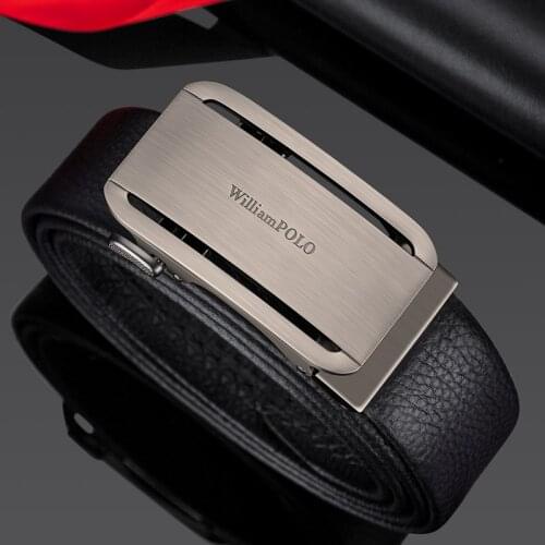 Simple leather belt young fashion trouser belt automatic buckle high-grade belt