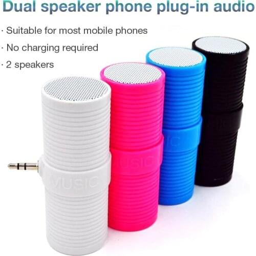 3.5mm Jack Stereo Mini Speaker Portable MP3 Music Player Speaker Amplifier Loudspeaker for Mobile Phone Tablet PC Drop shipping