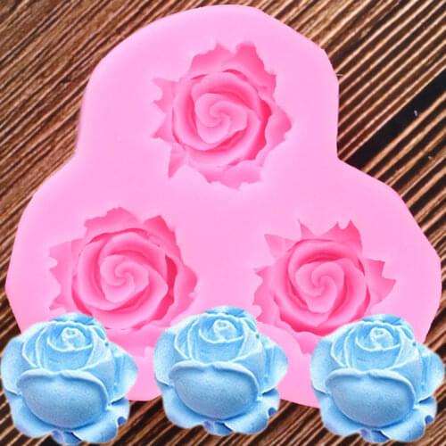 Rose Flower Silicone Molds Wedding Cake Decorating Tools Cupcake Topper Fondant Mold Candy Clay Chocolate Gumpaste Moulds