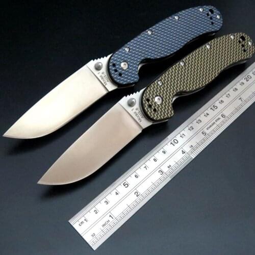 Hot New RAT Model 1 Folding Blade Knife Carbon Fiber Handle Survival Camping Knives Rescue EDC Portable Tactical Tools