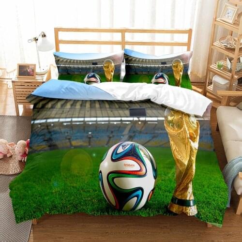 Sport Football Bedding Set Comforter Scenery 3D Print Luxury Duvet Cover Set Home Textile Decor Queen King Single Size Adult