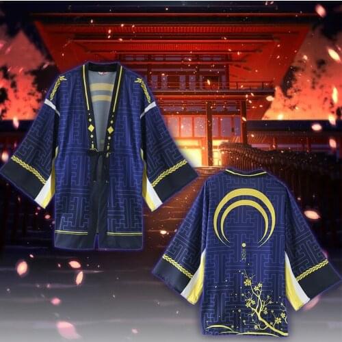 Japanese Fashion Haori Anime Touken Ranbu Online Mikazuki Munechika Yukata Cosplay Costume Kimono Daily Casual Cloak