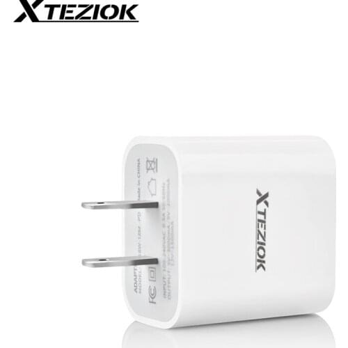 Xteziok 18W PD Charger USB Charger Type C 3A for Macbook Samsung iPhone Max/Huawei Fast Wall Charger EU/US Plug