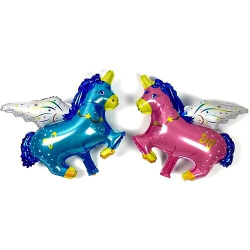 1PC 62*54cm Pegasus unicorn Foil balloons Helium air balloon Wedding birthday party decoration Childrens classic toy