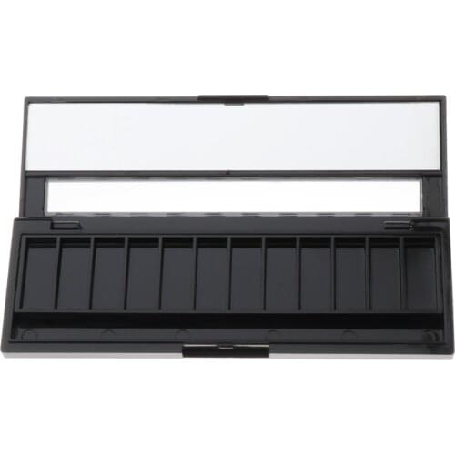 12 Slots Makeup DIY Case Eyeshadow Eyebrow Powder Face Blush Travel Palette