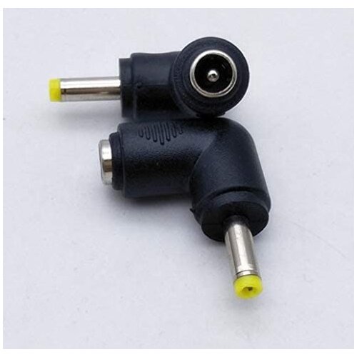 2pcs 90 Degree Angle 5.5x2.1mm Female Jack to 4.0x1.7mm Male Plug Adapter DC Barrel Power Jack Charging Cable Connector