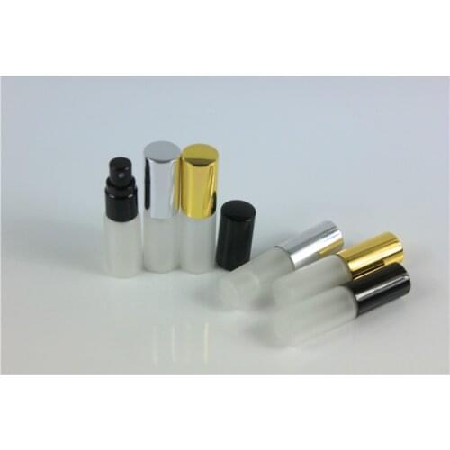 20pcs/lot 5ml Frosted Glass perfumer Bottle Travel Mini Refillable Portable Empty Atomizer Clear Glass Perfume Bottle