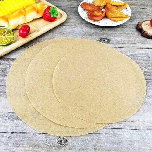 200Pcs 8/9 Inch Round Hamburg Paper Non-Stick Barbecue Oven Baking Pan High Temperature Resistant Bakeware BBQ Paper Mats