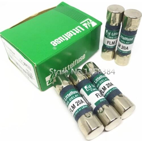 Free shipping 10pcs FLM 20 Littelfuse10X38 ceramic delay fuse import fuse 20A250V genuine