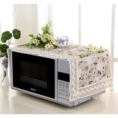 Microwave Cover Microwave Oven Hood Oil Dust Cover With Storage Bag Kitchen Accessories Supplies Organizer Box Home Decorations