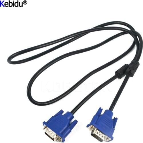 Kebidu 1pcs 1.5M Computer Monitor VGA to VGA Cable with HDB15 Male to HDB15 Male connector For PC TV Adapter Converter