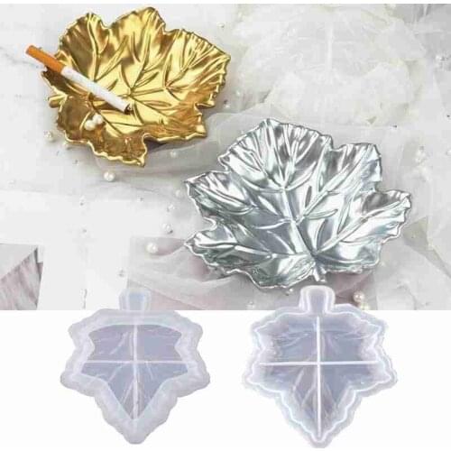 Maple Leaf Tray Silicone Resin Casting Mold Epoxy Ashtray Soap Dish Mould DIY Crystal Epoxy Resin Mold Transparent Ashtray Tray