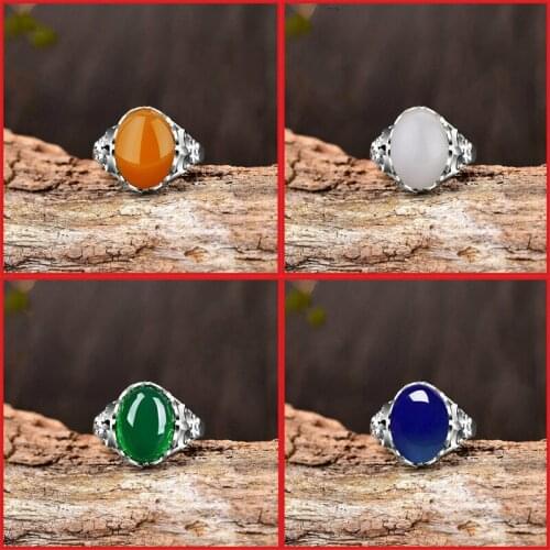Red agate jade gold-plated ring female live mouth open ring adjustable anti-agate ring gift to mother