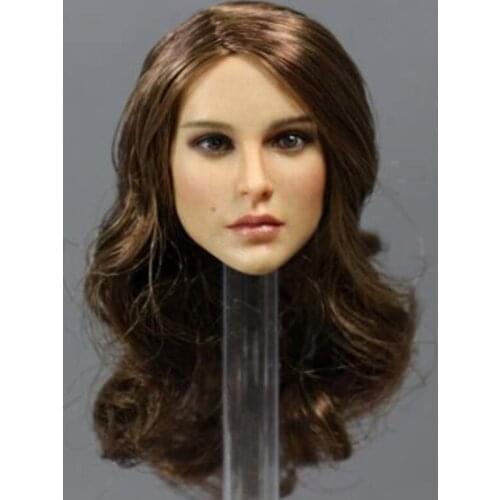 1/6 Scale Female Woman Sexy Girl Lady head Sculpt KIMI TOYS KT008 Head play Long Curly Hair F 12 Inches Phicen HT Body Figure