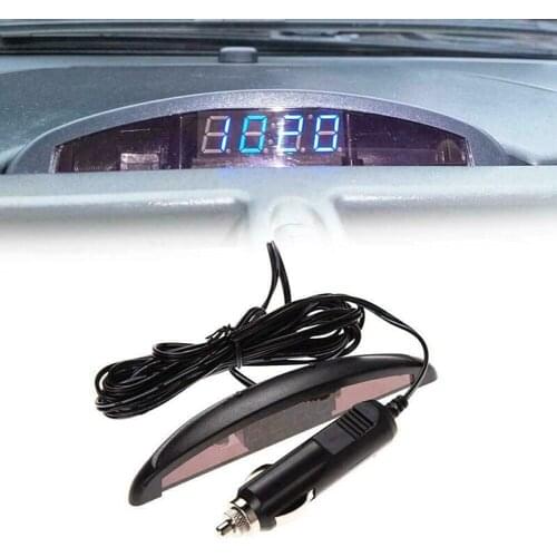Multifunction 12V LED Luminous Digital Car Desk Clock Voltmeter Thermometer Time Automobile Electronic Table Clocks