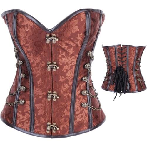 Fashion Corset Underbust Body Shaper Women Body Slimming Chest Harness Chest Compression Vest 3 Colors F0622 with Rivets Chains